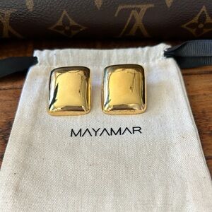 Mayamar Bold Gold-Tone luxury Earrings